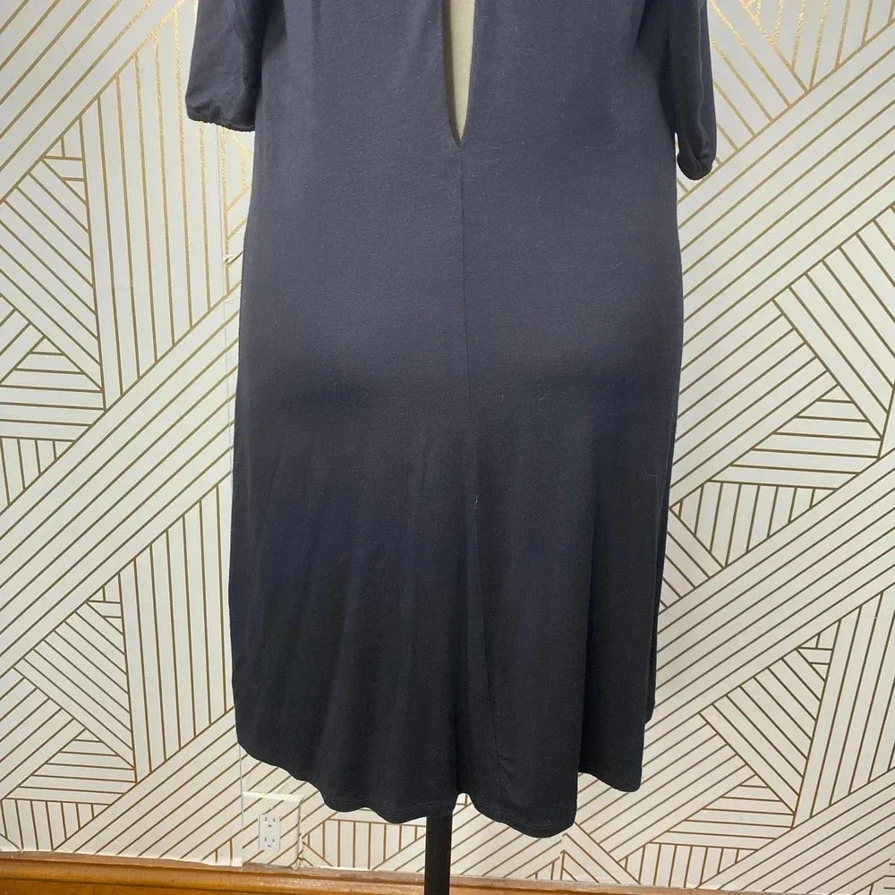 Haute Hippie Cold-Shoulder Jersey Mini Dress Black‎ - Picture 10 of 12